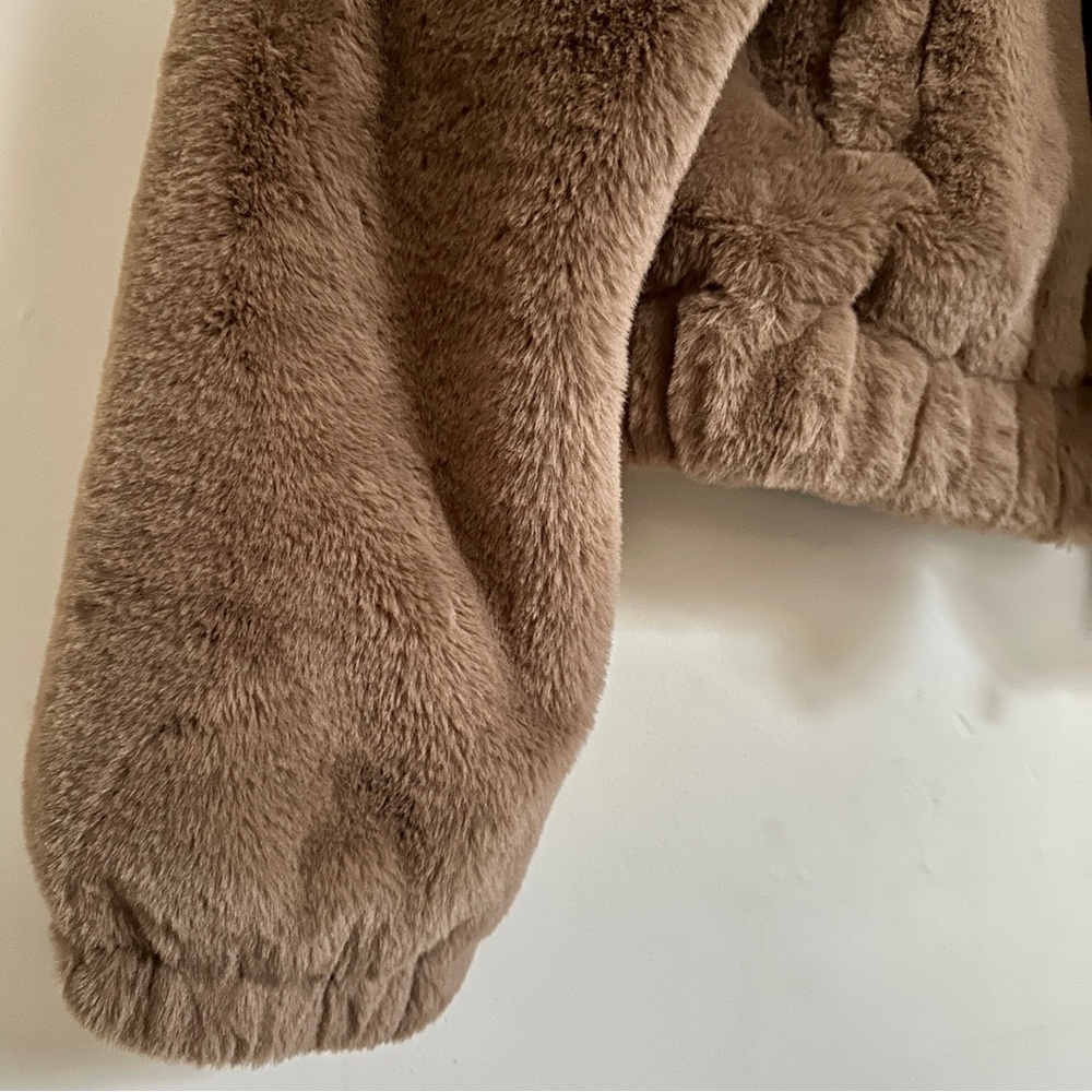 Tan Faux Fur Coat - Picture 2 of 6